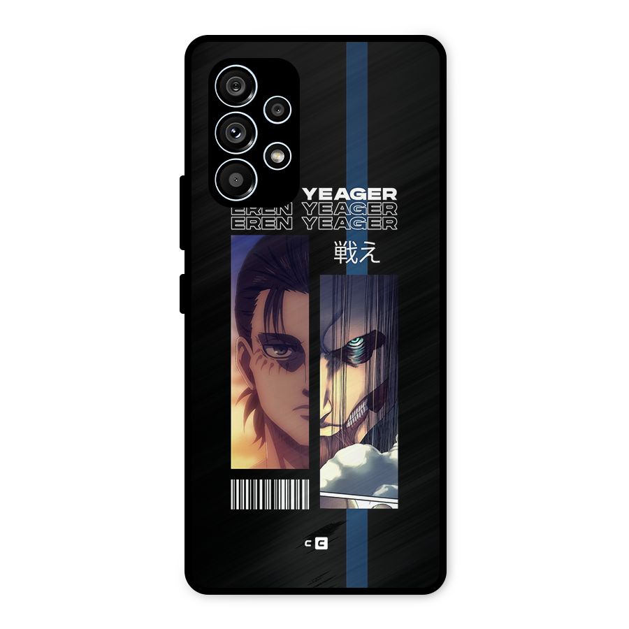 Eren Yeager Angry Metal Back Case for Galaxy A53 5G