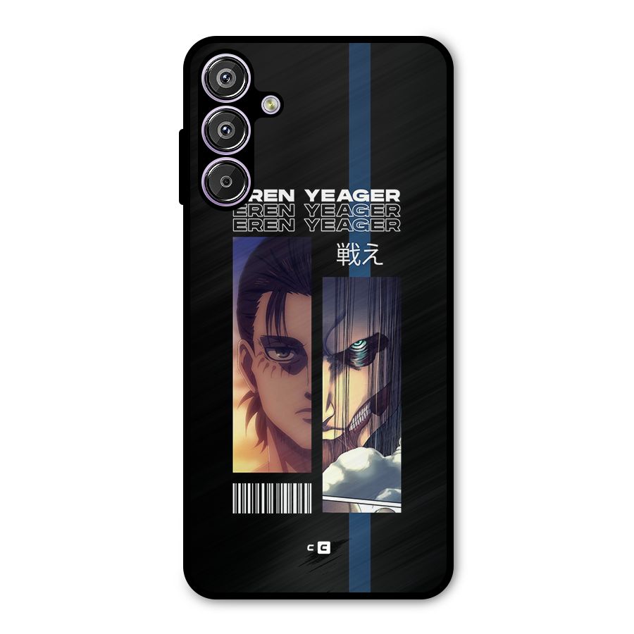 Eren Yeager Angry Metal Back Case for Galaxy F15