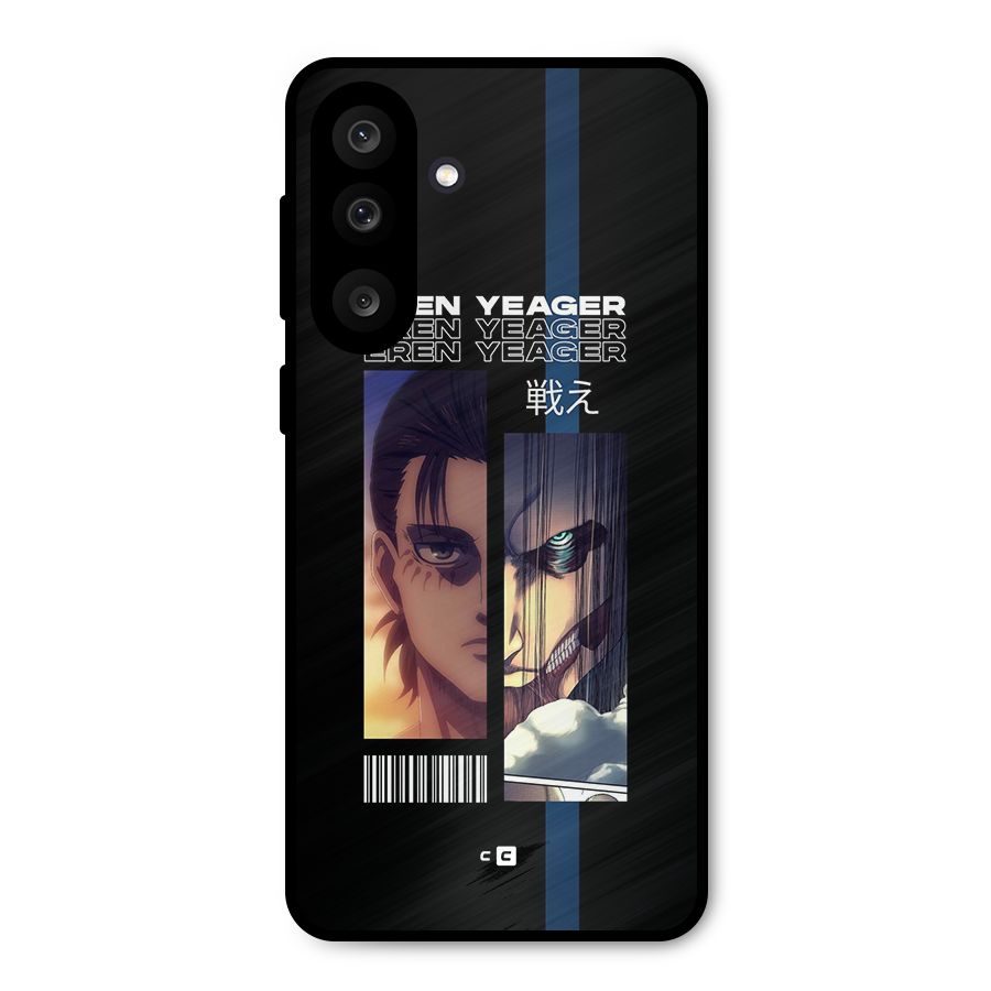 Eren Yeager Angry Metal Back Case for Galaxy F56