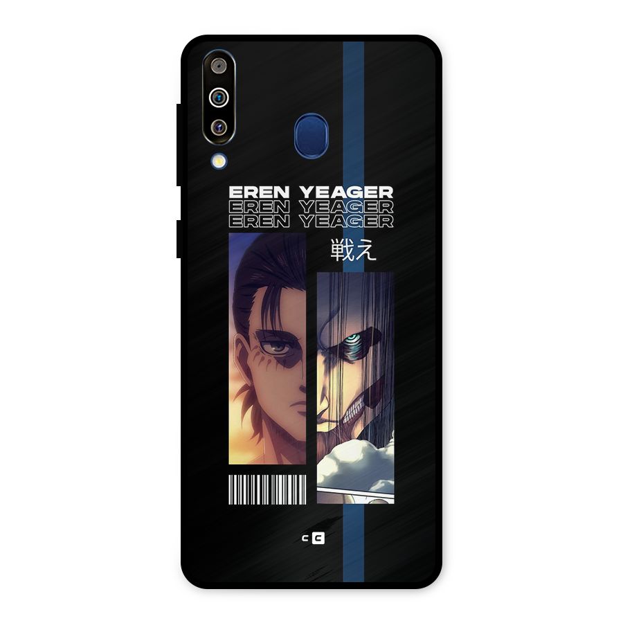 Eren Yeager Angry Metal Back Case for Galaxy M30