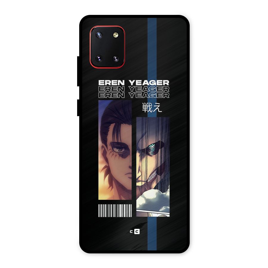 Eren Yeager Angry Metal Back Case for Galaxy Note 10 Lite