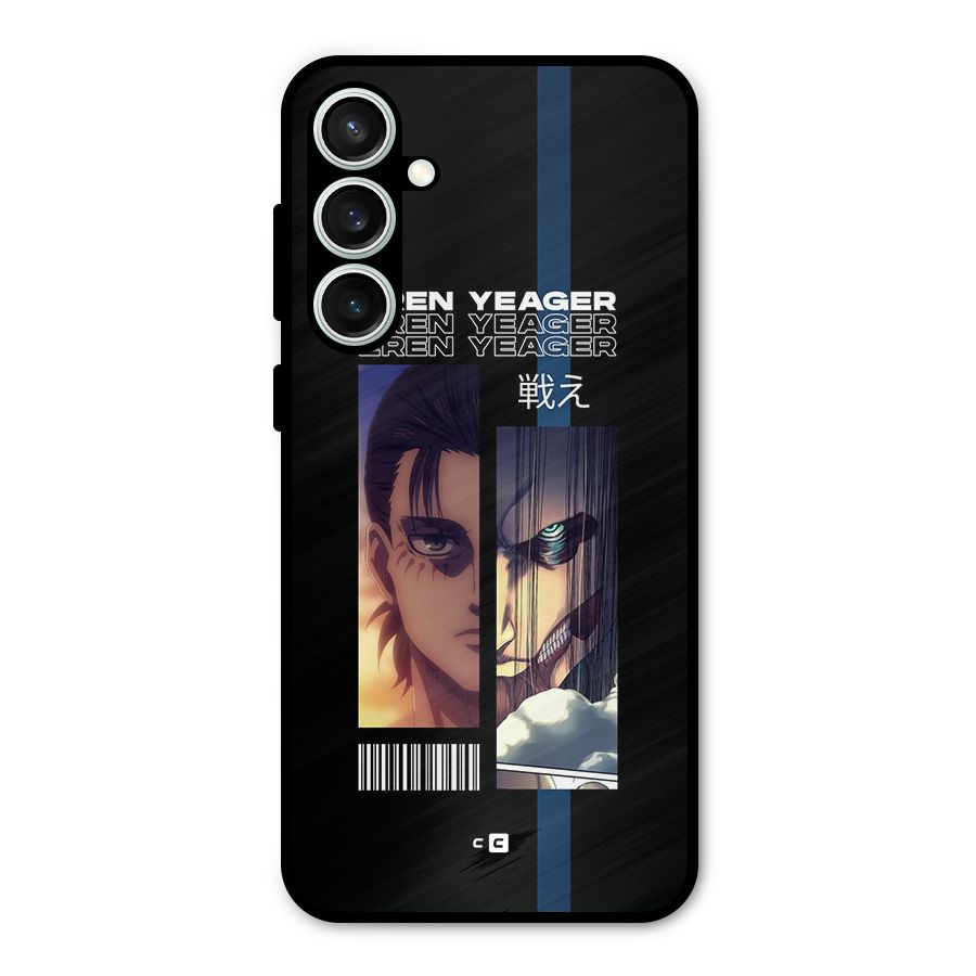 Eren Yeager Angry Metal Back Case for Galaxy S23 FE
