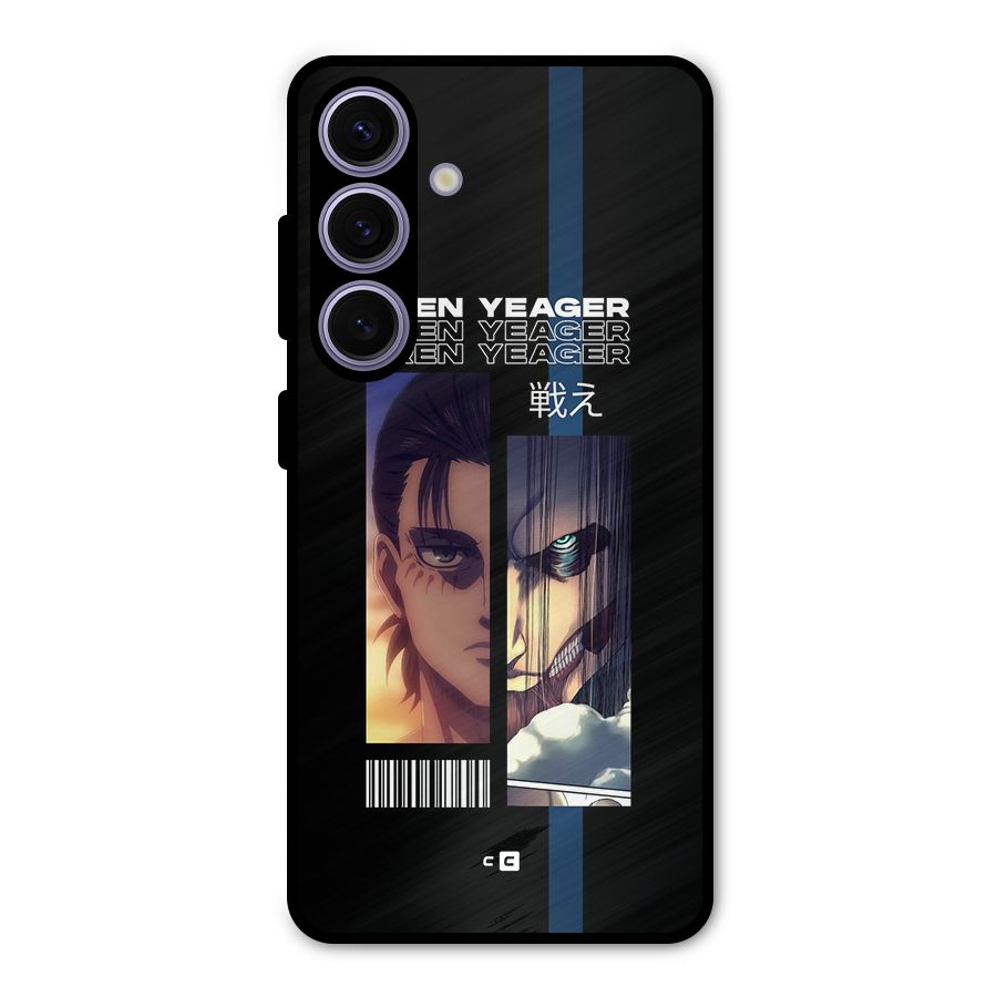 Eren Yeager Angry Metal Back Case for Galaxy S24