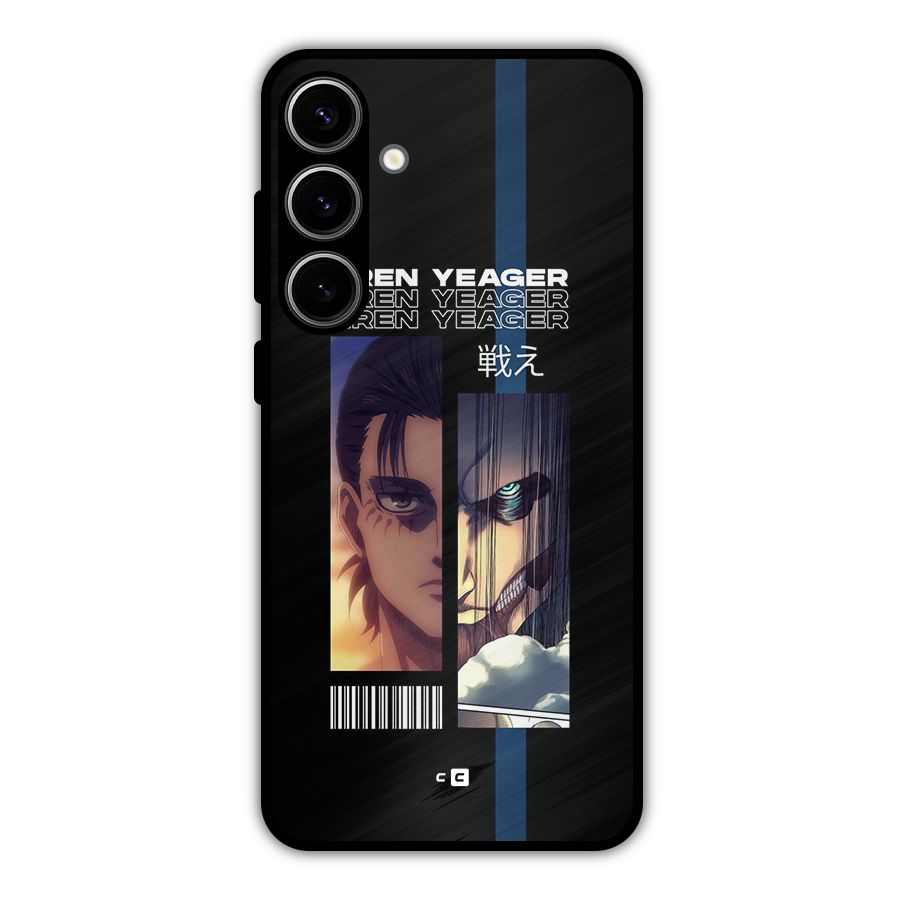 Eren Yeager Angry Metal Back Case for Galaxy S24 Plus