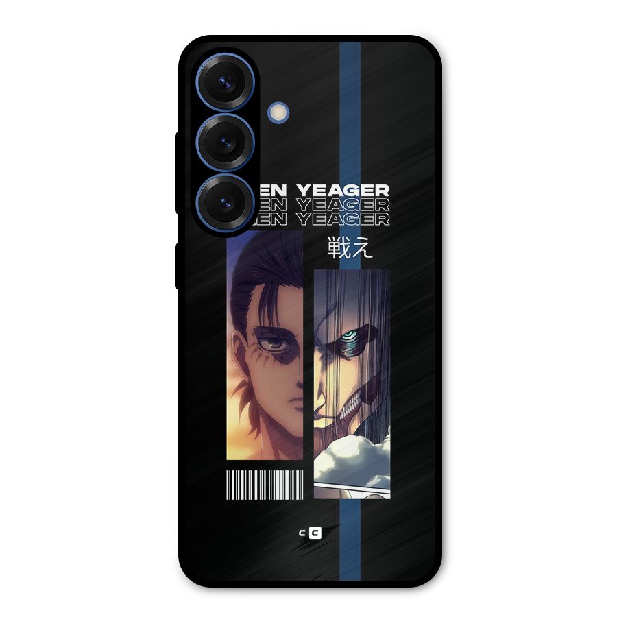 Eren Yeager Angry Metal Back Case for Galaxy S25