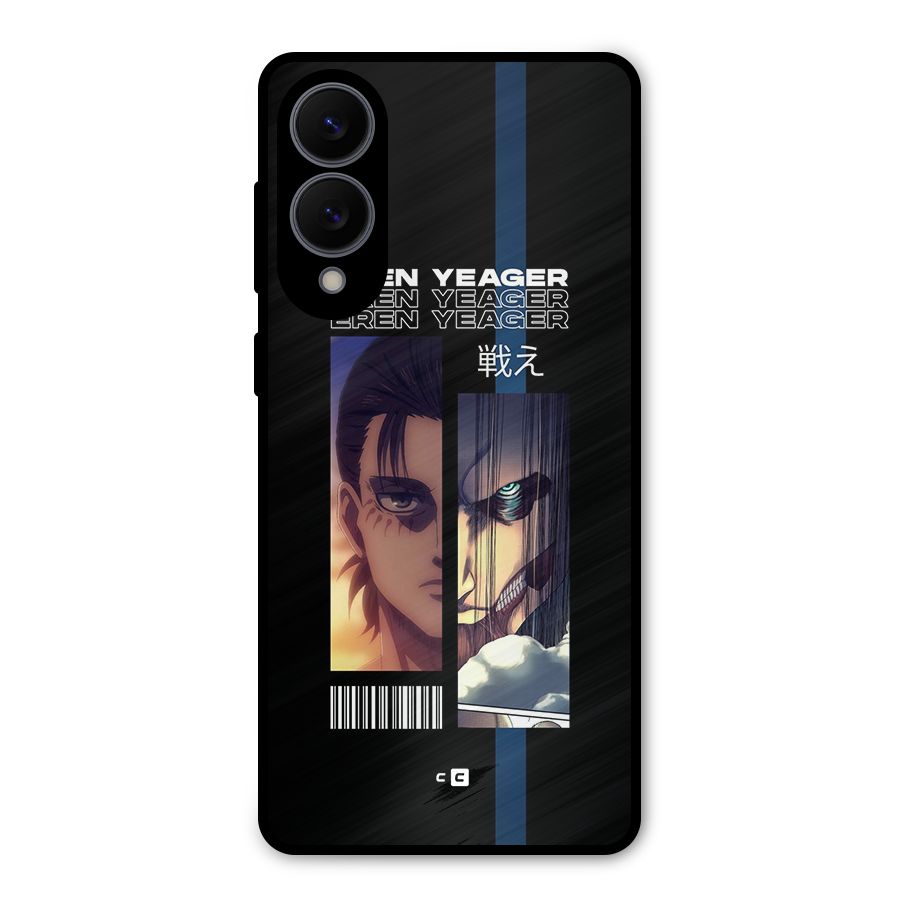 Eren Yeager Angry Metal Back Case for Galaxy S25 Edge