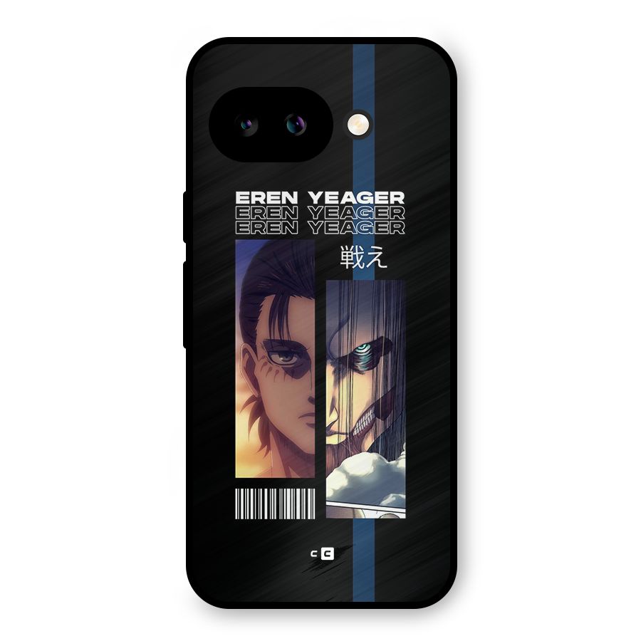 Eren Yeager Angry Metal Back Case for Google Pixel 9a