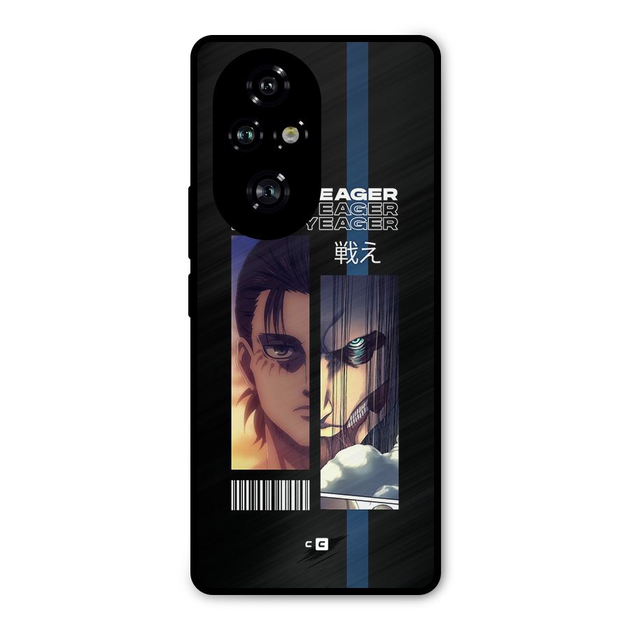 Eren Yeager Angry Metal Back Case for Honor 200 Pro