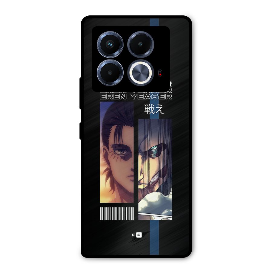 Eren Yeager Angry Metal Back Case for Infinix Note 40 5G