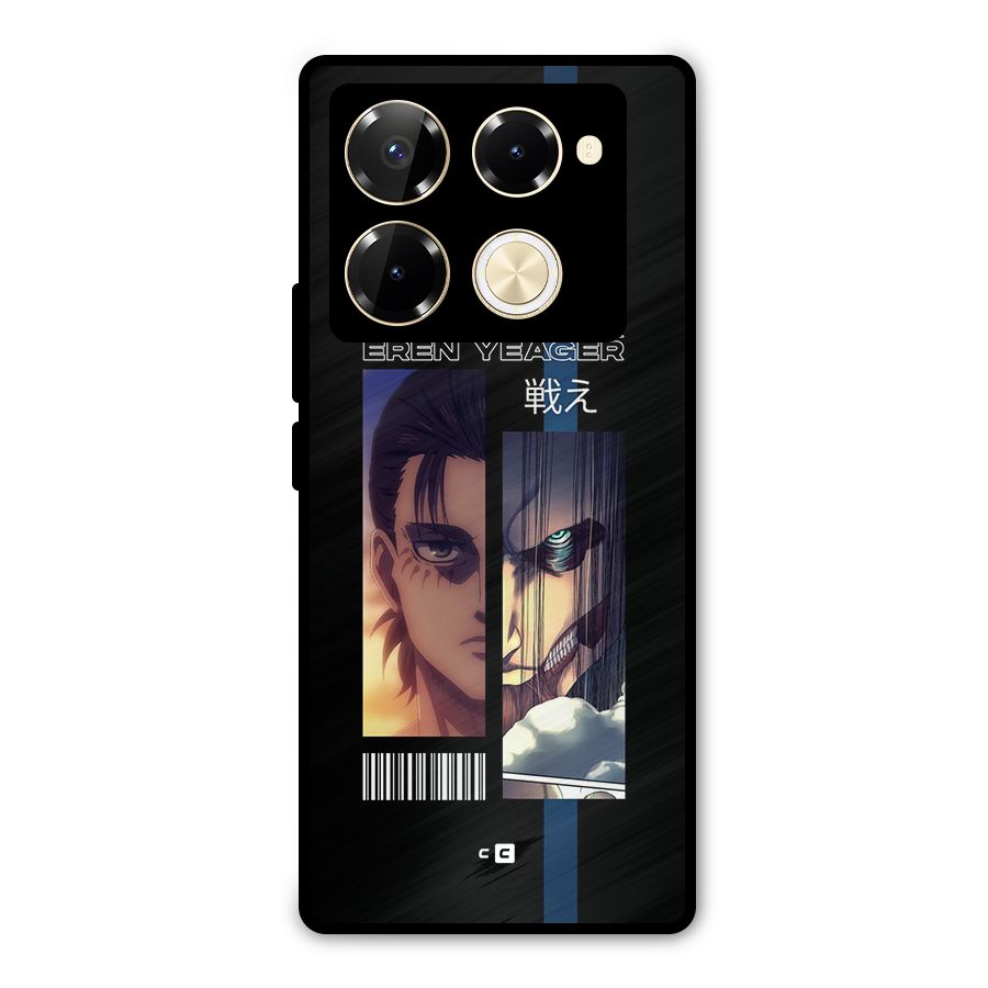 Eren Yeager Angry Metal Back Case for Infinix Note 40 Pro Plus