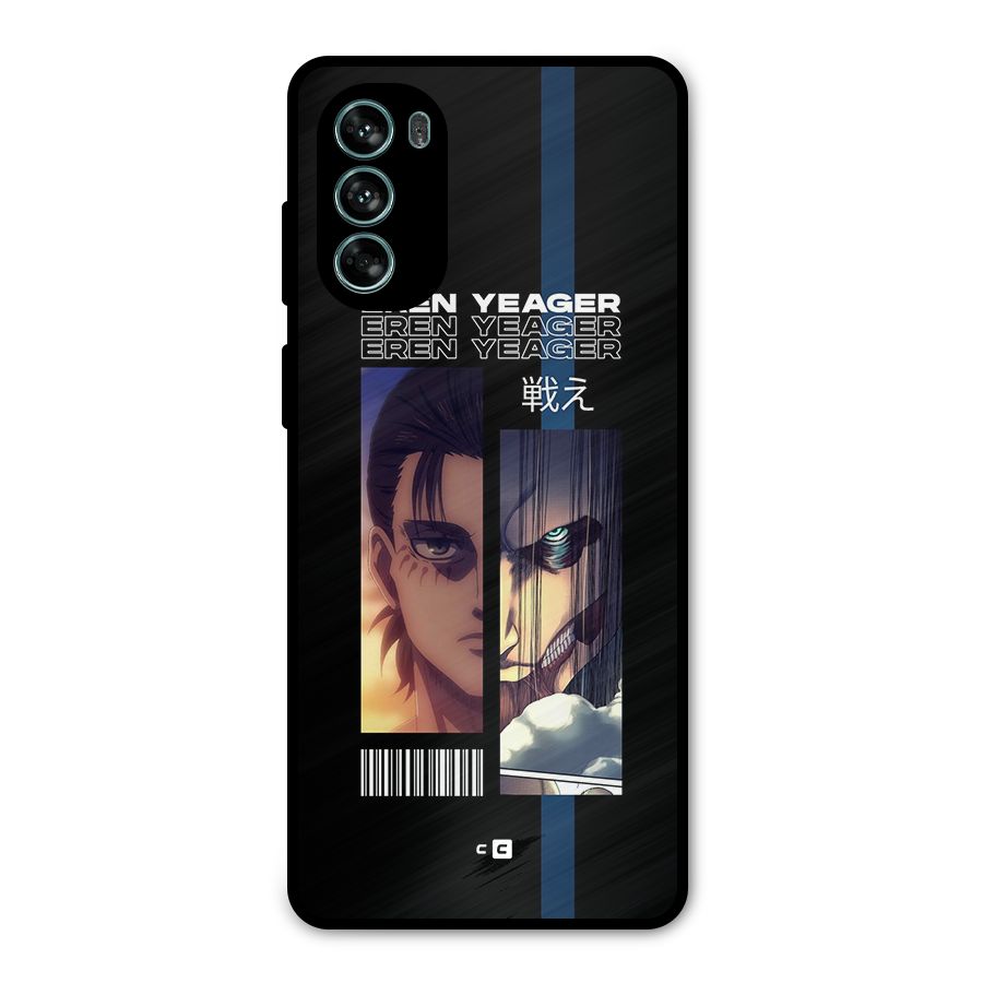 Eren Yeager Angry Metal Back Case for Moto G62