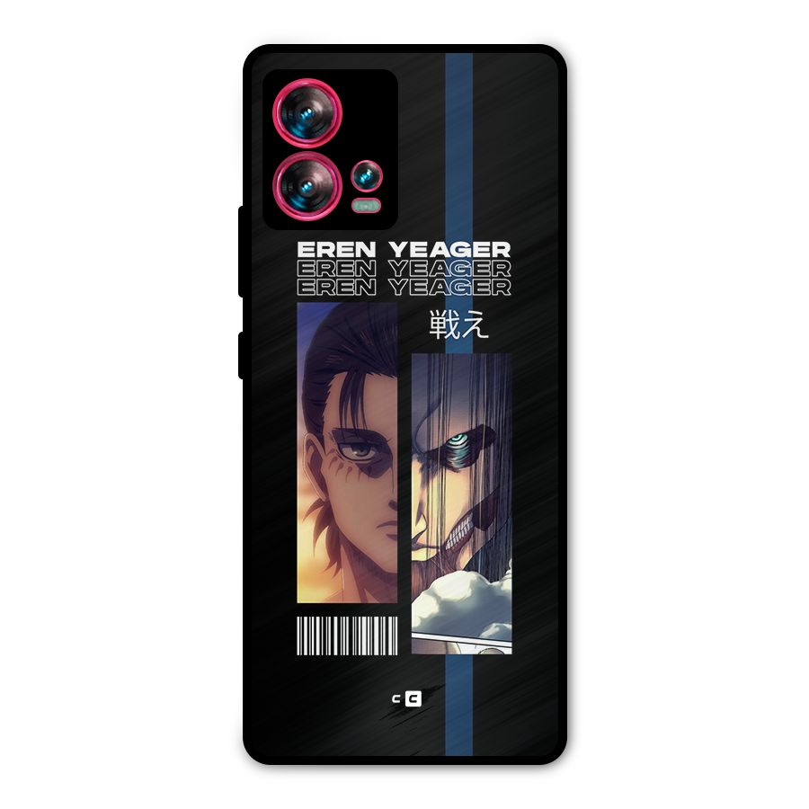Eren Yeager Angry Metal Back Case for Motorola Edge 30 Fusion