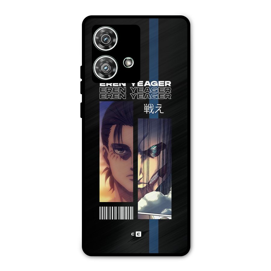 Eren Yeager Angry Metal Back Case for Motorola Edge 40 Neo