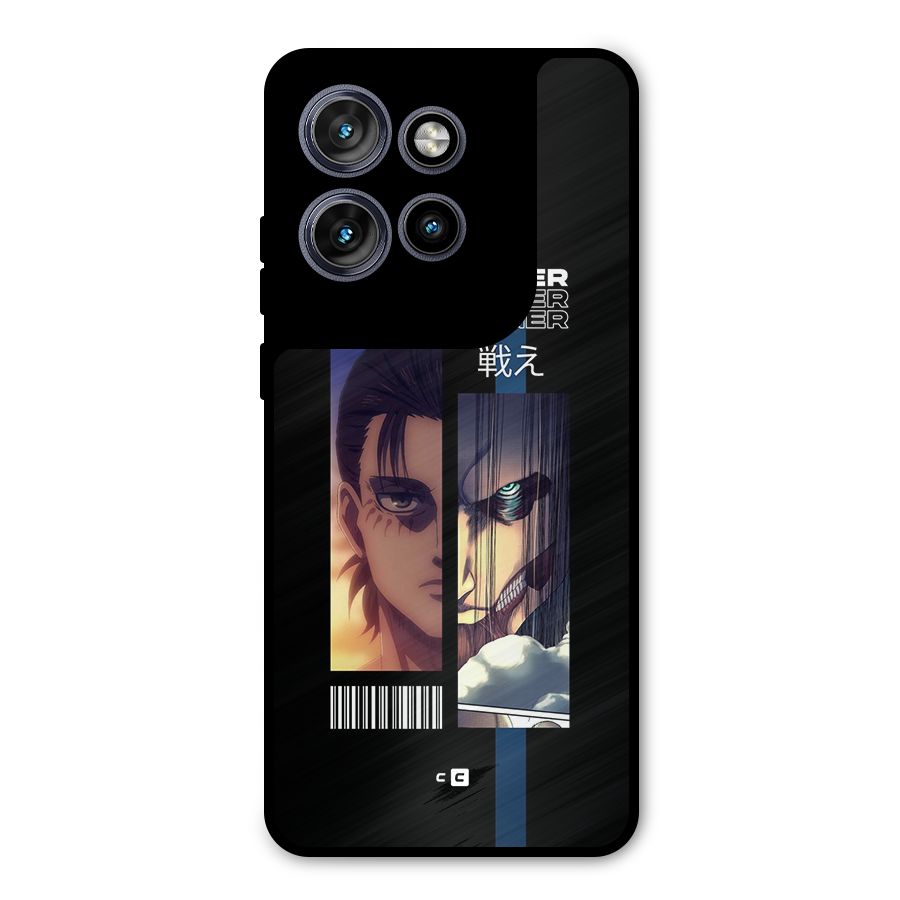 Eren Yeager Angry Metal Back Case for Motorola Edge 50 Neo