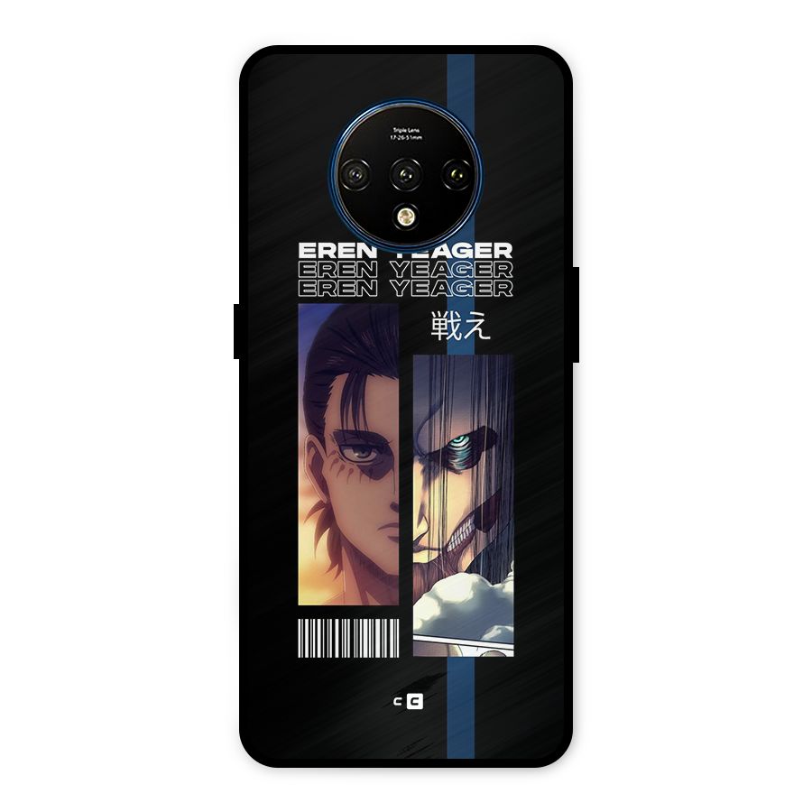 Eren Yeager Angry Metal Back Case for OnePlus 7T