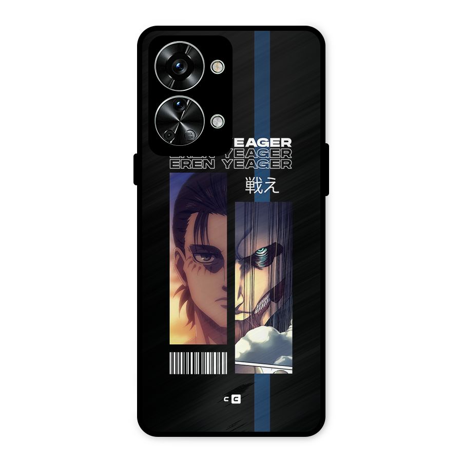 Eren Yeager Angry Metal Back Case for OnePlus Nord 2T