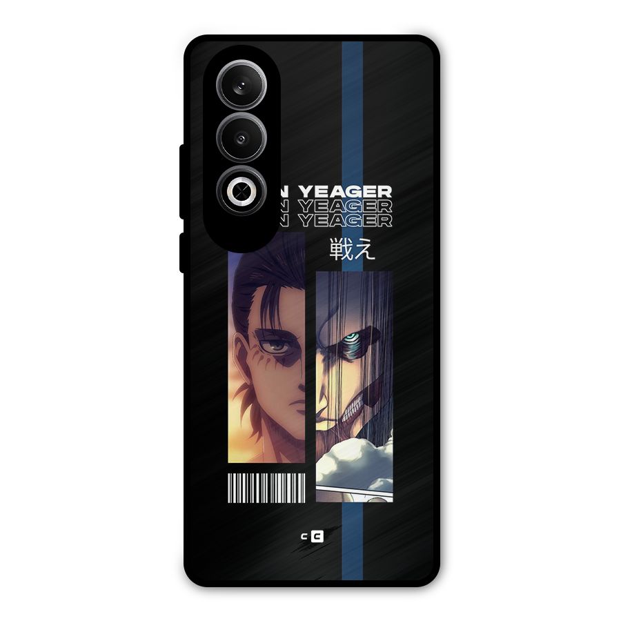 Eren Yeager Angry Metal Back Case for OnePlus Nord CE4