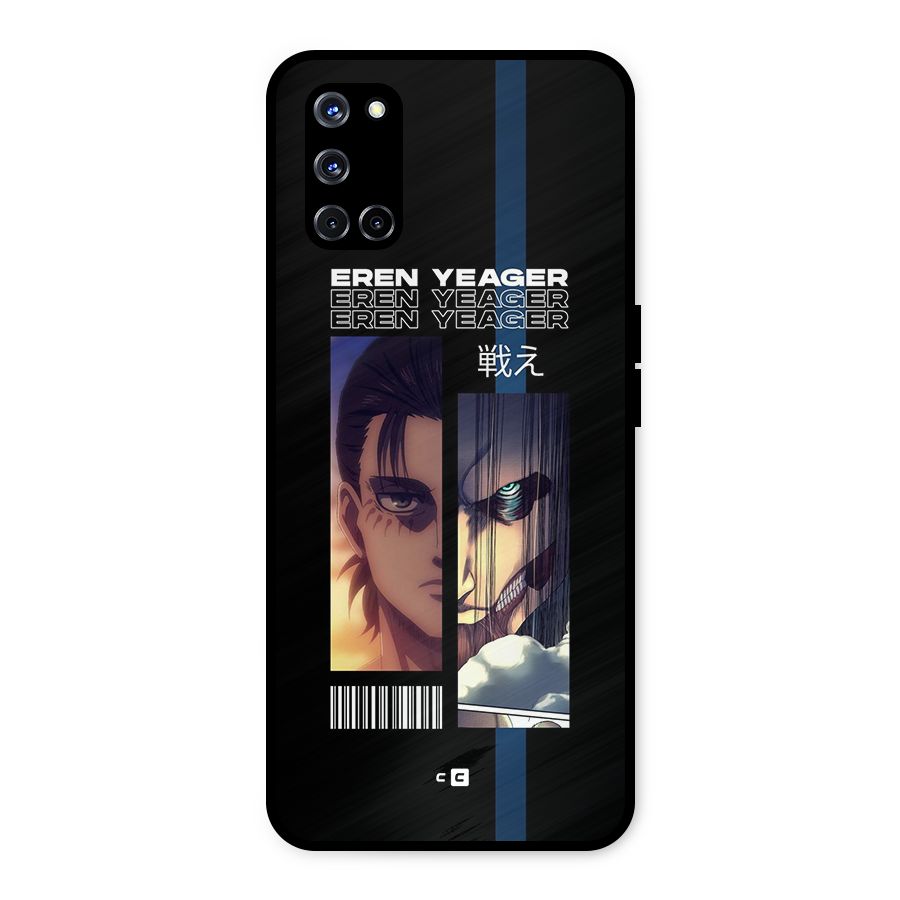 Eren Yeager Angry Metal Back Case for Oppo A52