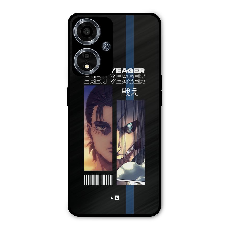 Eren Yeager Angry Metal Back Case for Oppo A59