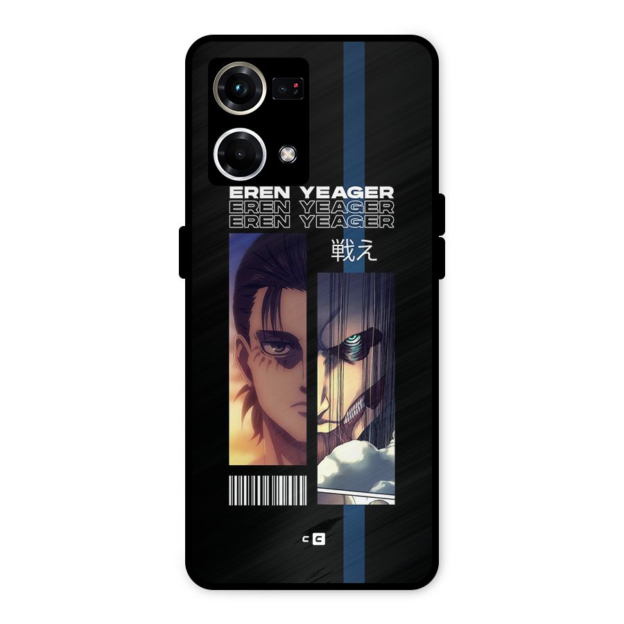 Eren Yeager Angry Metal Back Case for Oppo F21s Pro 4G
