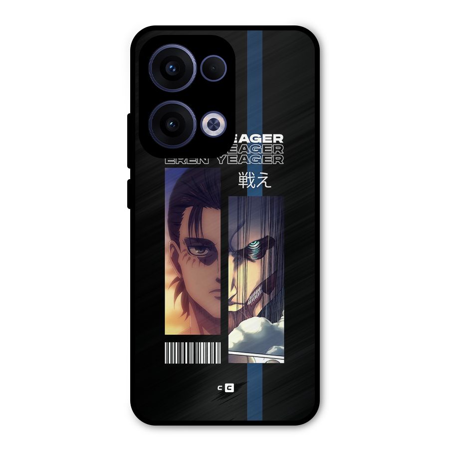 Eren Yeager Angry Metal Back Case for Oppo Reno13
