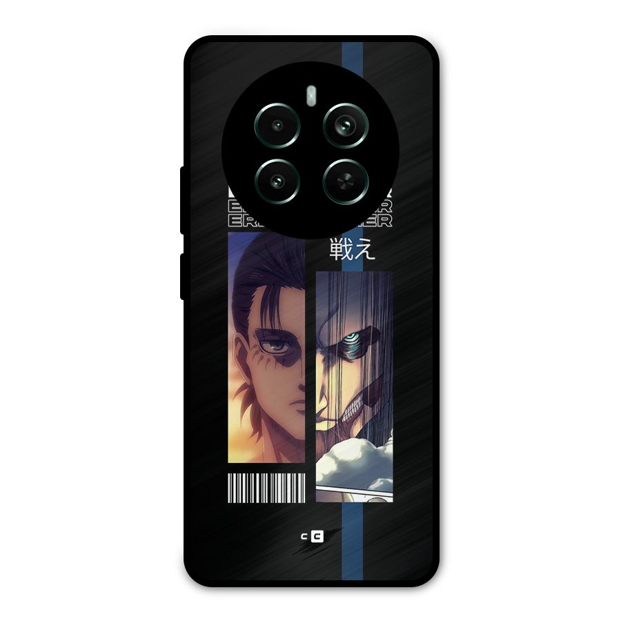 Eren Yeager Angry Metal Back Case for Realme 12 Plus