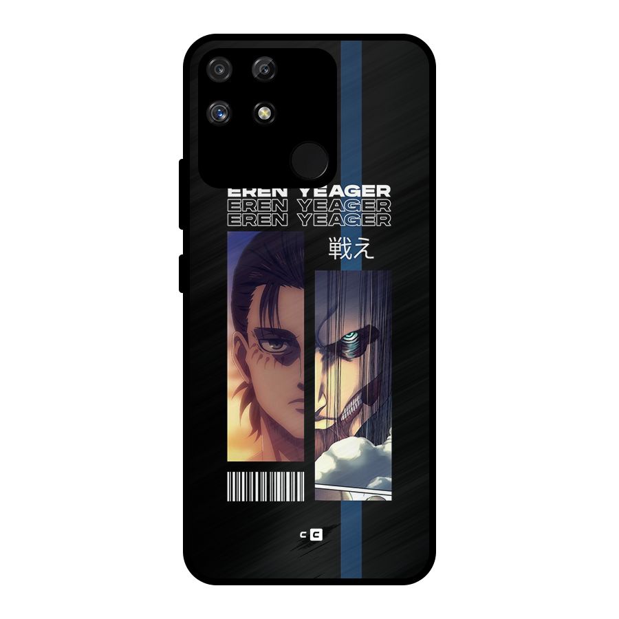 Eren Yeager Angry Metal Back Case for Realme Narzo 50A