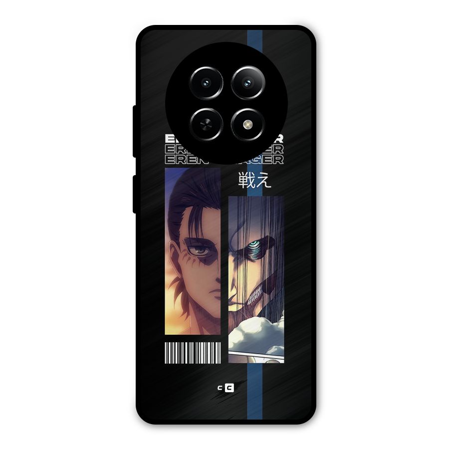 Eren Yeager Angry Metal Back Case for Realme Narzo 70x 5G