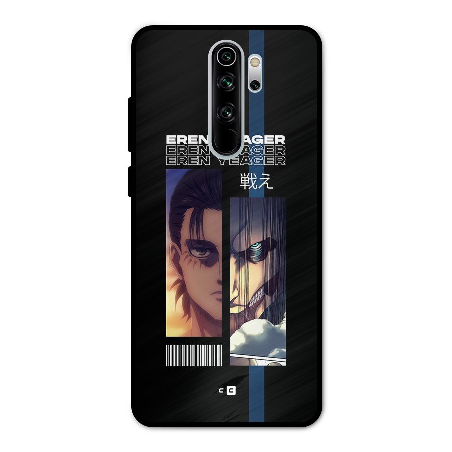 Eren Yeager Angry Metal Back Case for Redmi Note 8 Pro