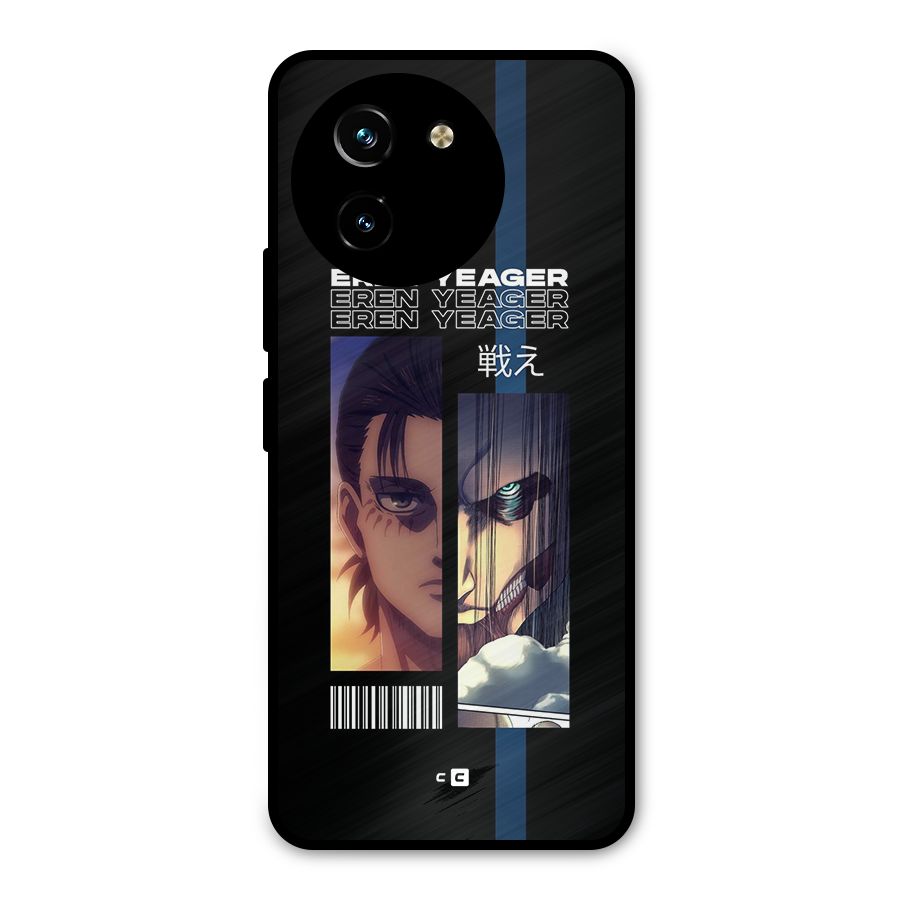 Eren Yeager Angry Metal Back Case for Vivo T3x