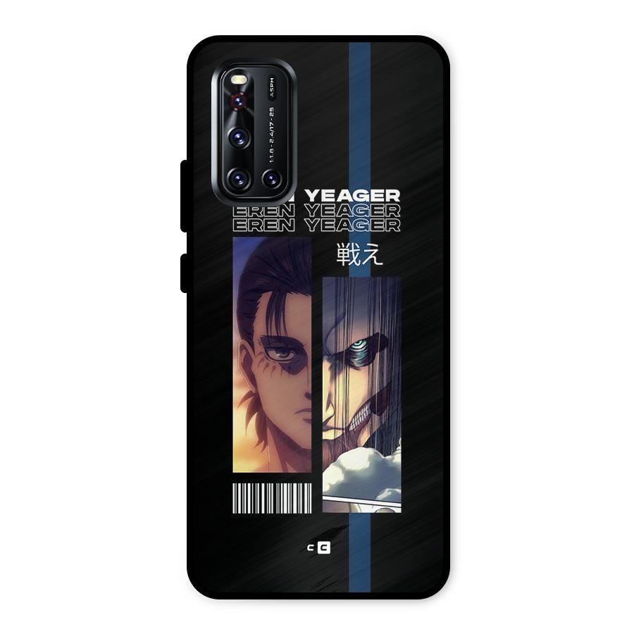 Eren Yeager Angry Metal Back Case for Vivo V19