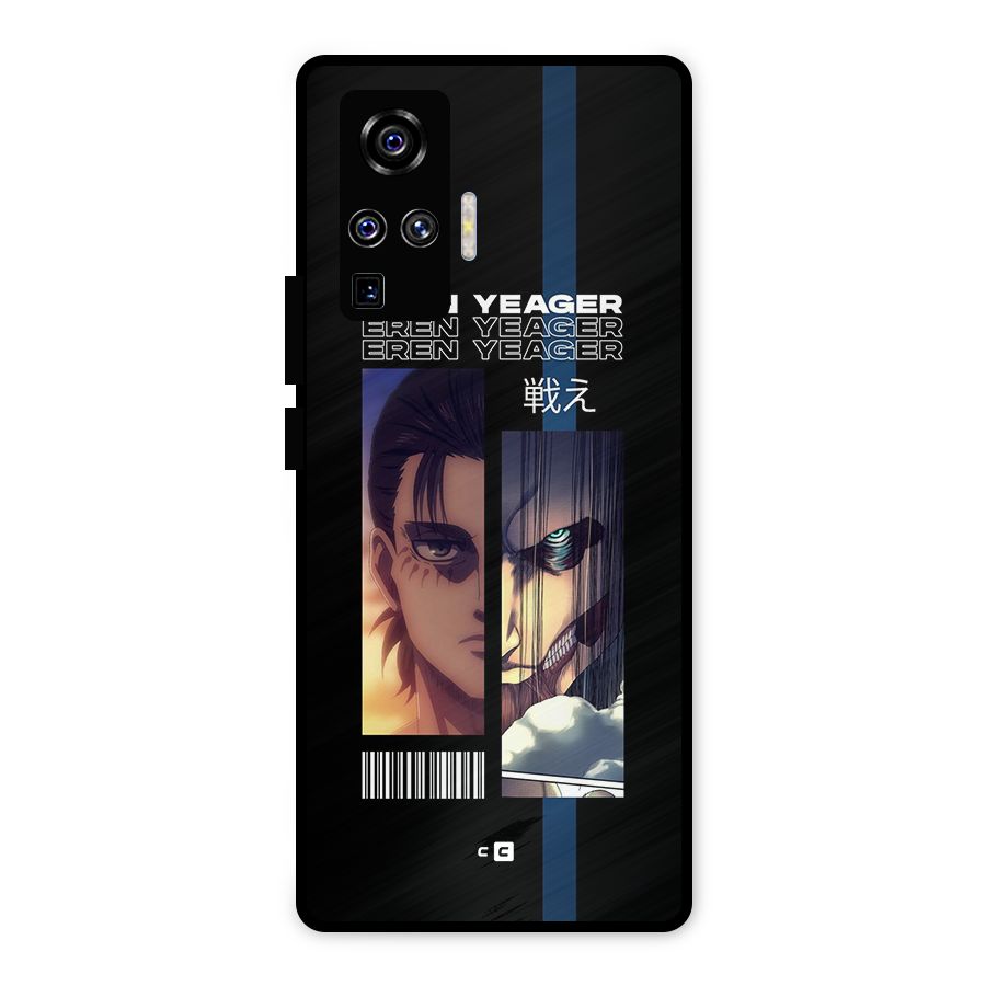 Eren Yeager Angry Metal Back Case for Vivo X50 Pro