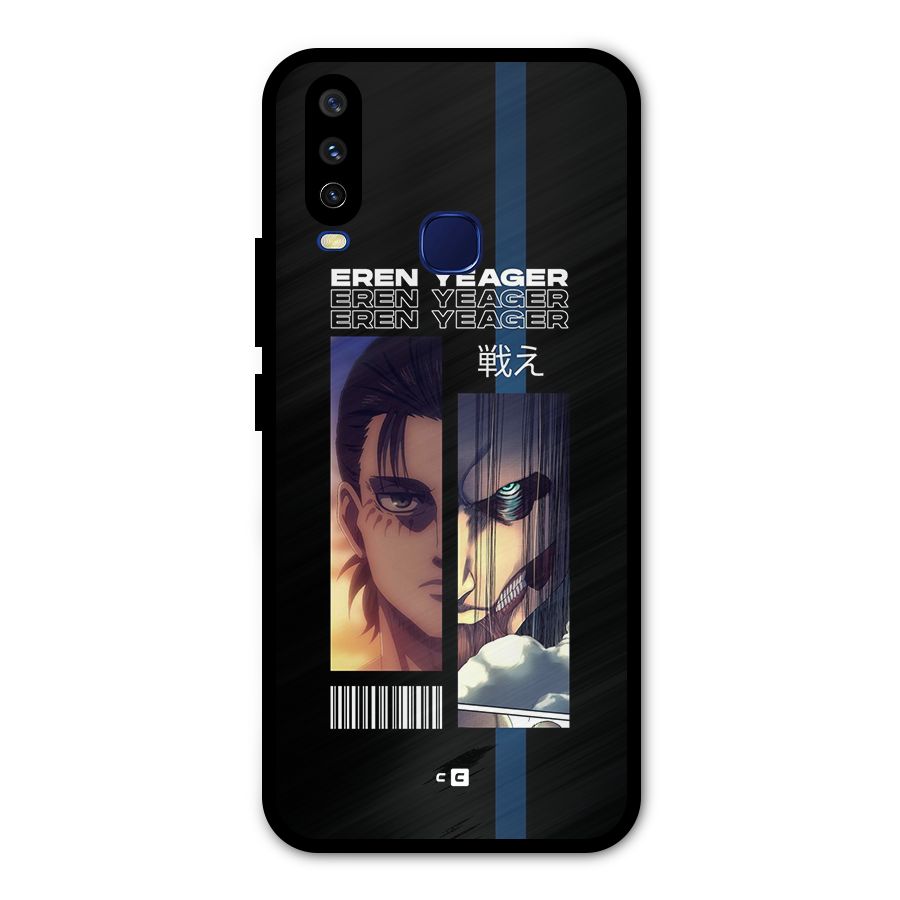 Eren Yeager Angry Metal Back Case for Vivo Y12