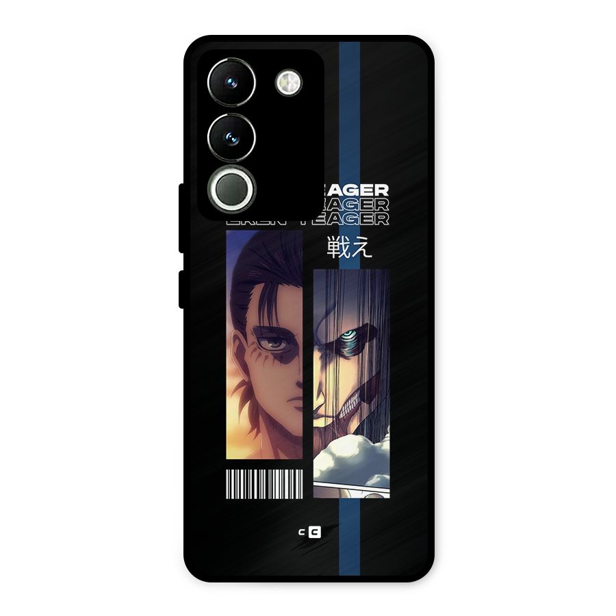 Eren Yeager Angry Metal Back Case for Vivo Y200