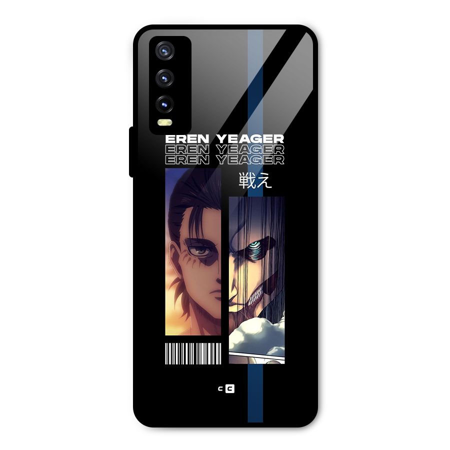 Eren Yeager Angry Metal Back Case for Vivo Y20i