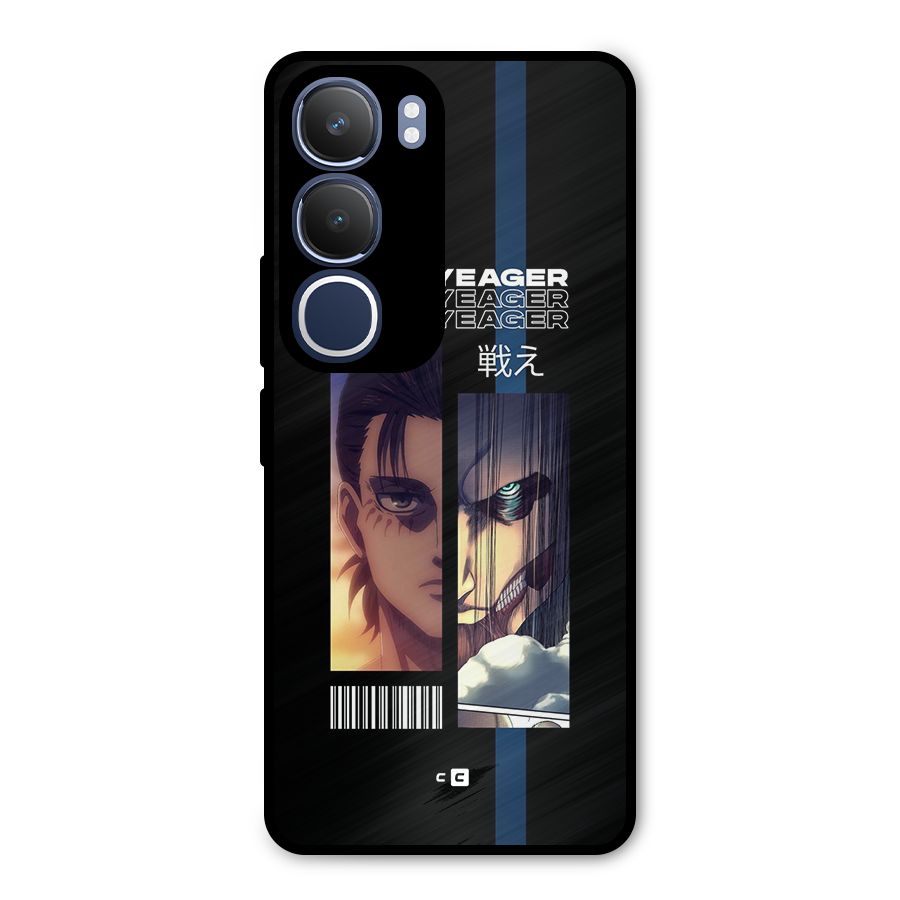 Eren Yeager Angry Metal Back Case for Vivo Y29
