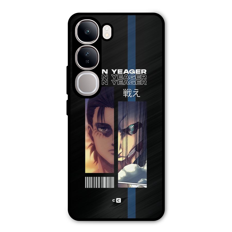 Eren Yeager Angry Metal Back Case for Vivo Y300