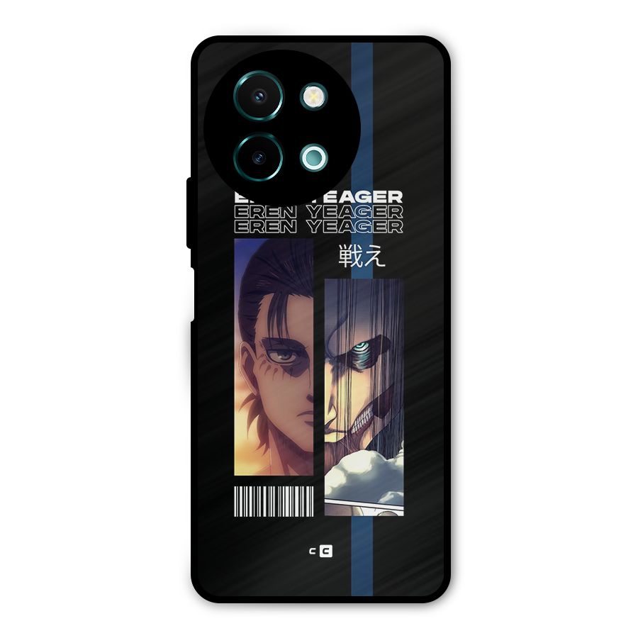 Eren Yeager Angry Metal Back Case for Vivo Y58