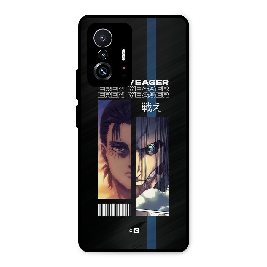 Eren Yeager Angry Metal Back Case for Xiaomi 11T Pro
