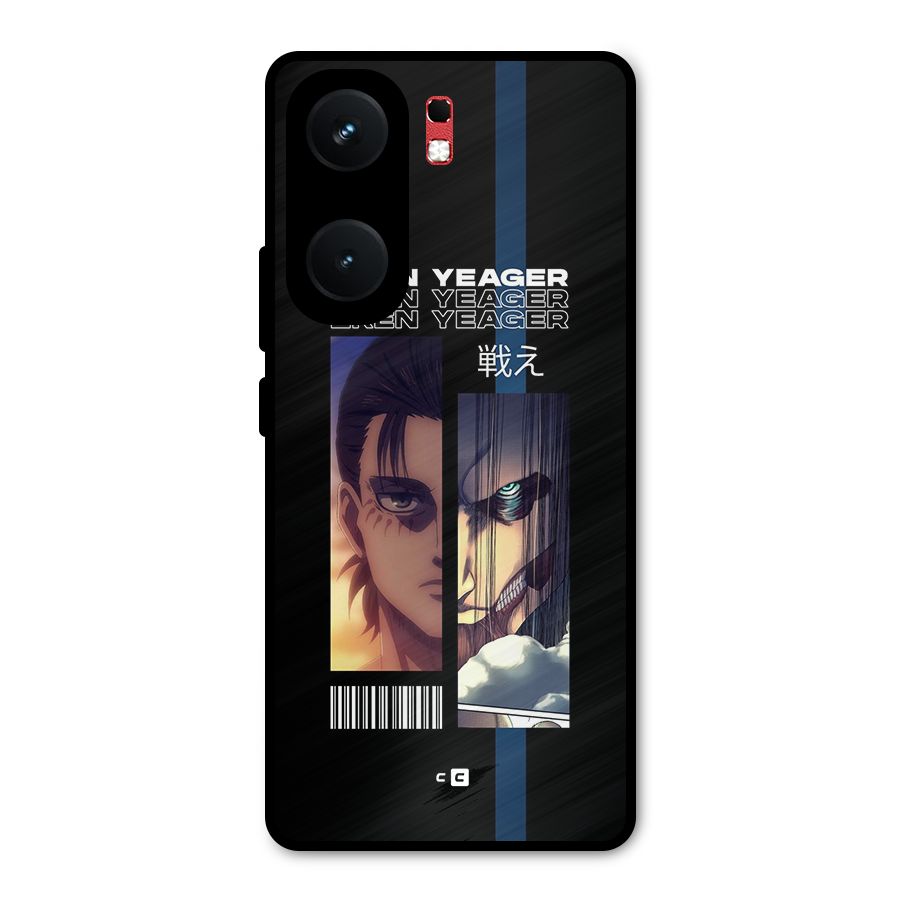 Eren Yeager Angry Metal Back Case for iQOO Neo 9 Pro