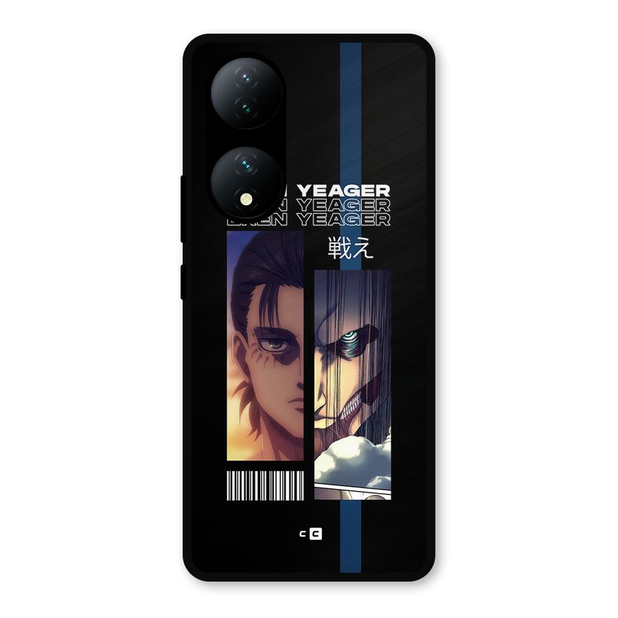 Eren Yeager Angry Metal Back Case for iQOO Z7
