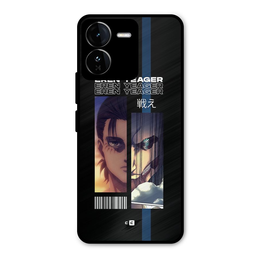 Eren Yeager Angry Metal Back Case for iQOO Z9