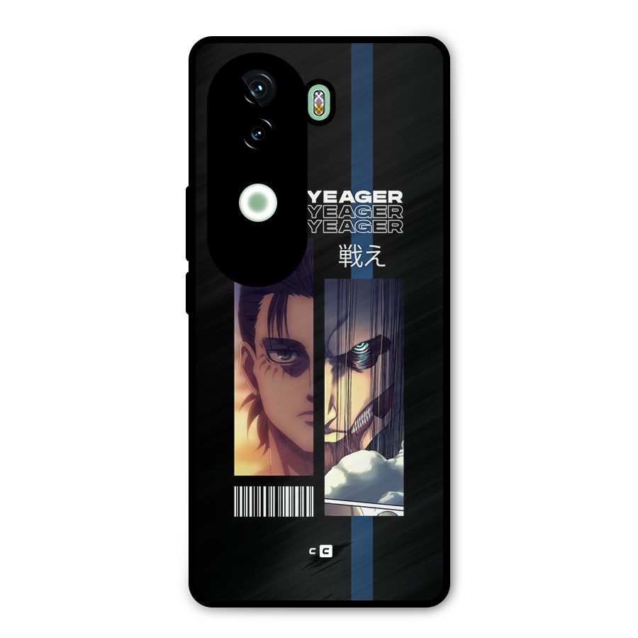 Eren Yeager Angry Metal Back Case for iQOO Z9s