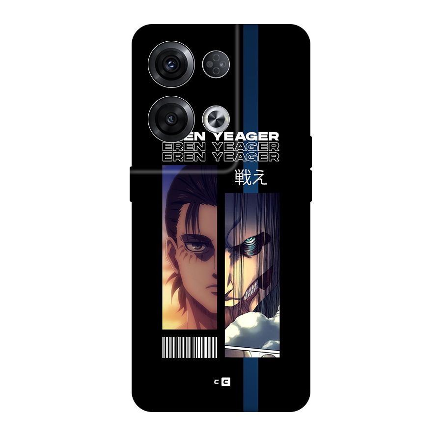 Eren Yeager Angry Original Polycarbonate Back Case for Oppo Reno8 Pro 5G