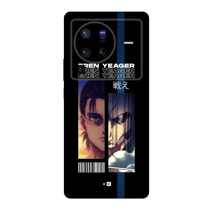 Eren Yeager Angry Original Polycarbonate Back Case for Vivo X80