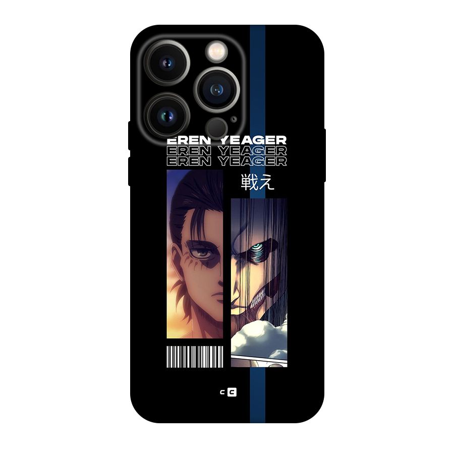 Eren Yeager Angry Original Polycarbonate Back Case for iPhone 14 Pro