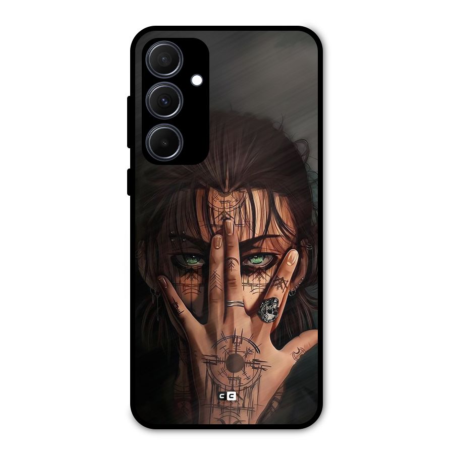 Eren Yeager Illustration Metal Back Case for Galaxy A35