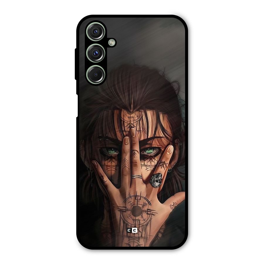 Eren Yeager Illustration Metal Back Case for Galaxy F34