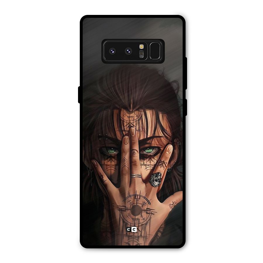 Eren Yeager Illustration Metal Back Case for Galaxy Note 8