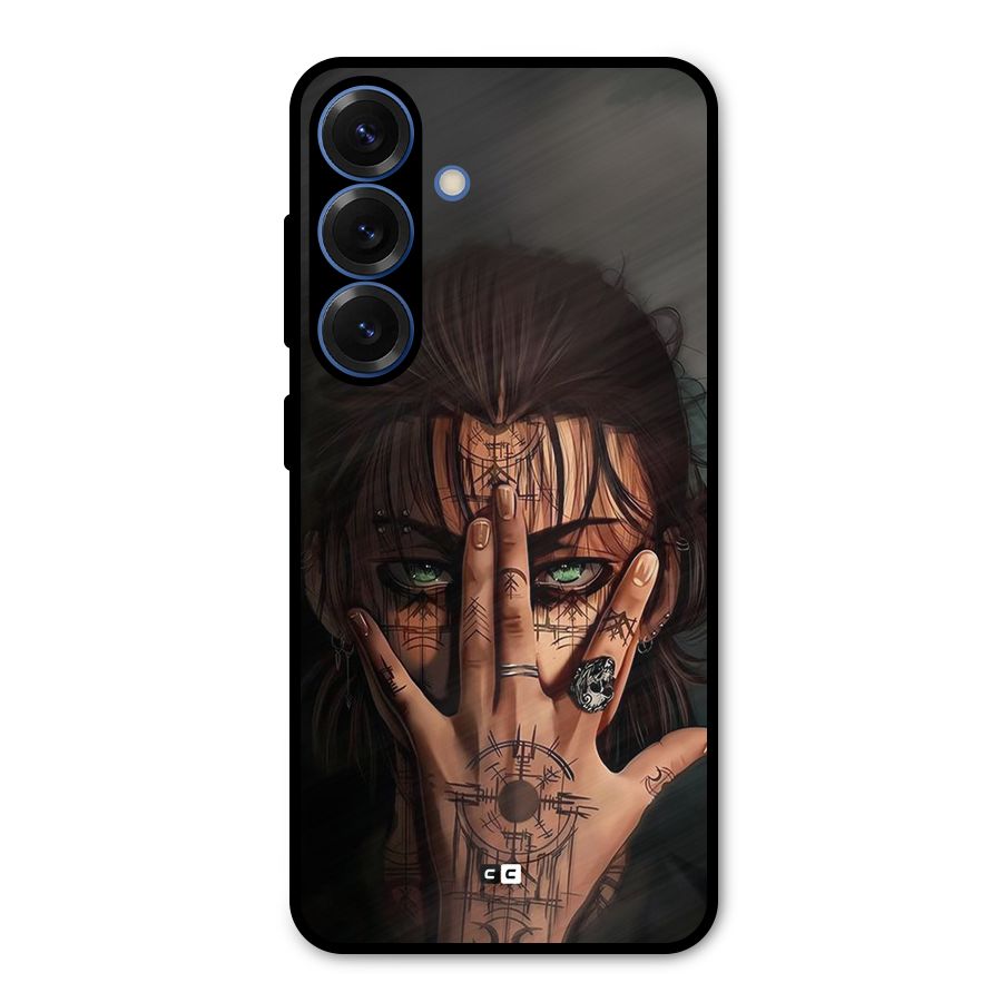 Eren Yeager Illustration Metal Back Case for Galaxy S25